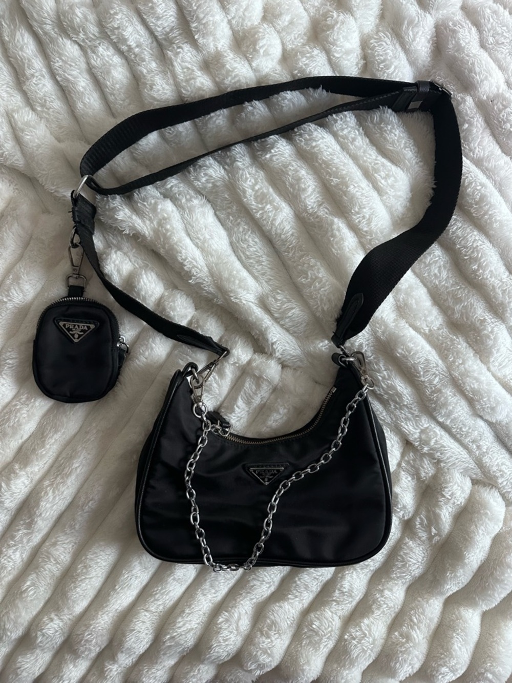 Black Nylon Crossbody Bag